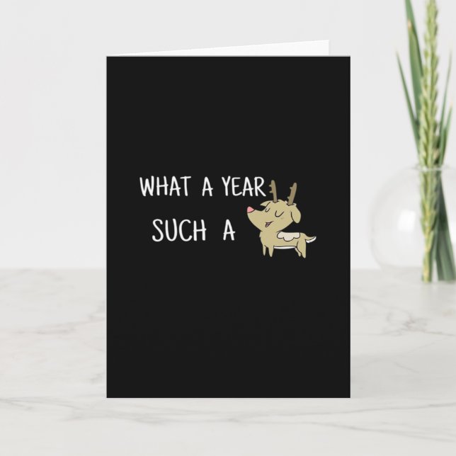 What A Fun Deer Moment Retro Style Card (Front)