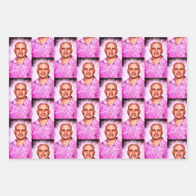 What a gift! Wrapping Paper Flat Sheet Set of 3 (Front)