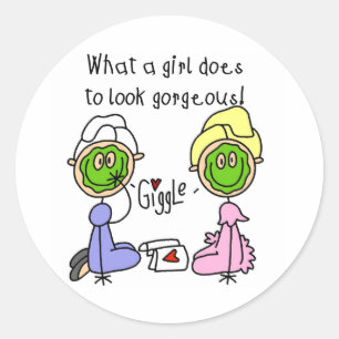 What A Girl Does To Look Gorgeous! Sticker