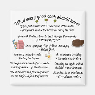 "What a good cook should know" Magnet
