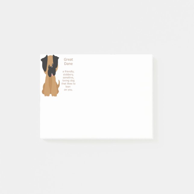 What a Great Dane is Fun Dog Quote Post-it Notes (Front)