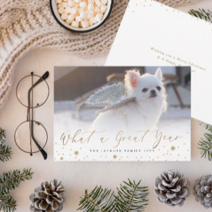 What a Great Year   Modern Photo Holiday Card