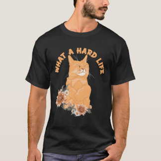 What A Hard Life Cat Daddy Cat Mom Cat Lovers boy T-Shirt