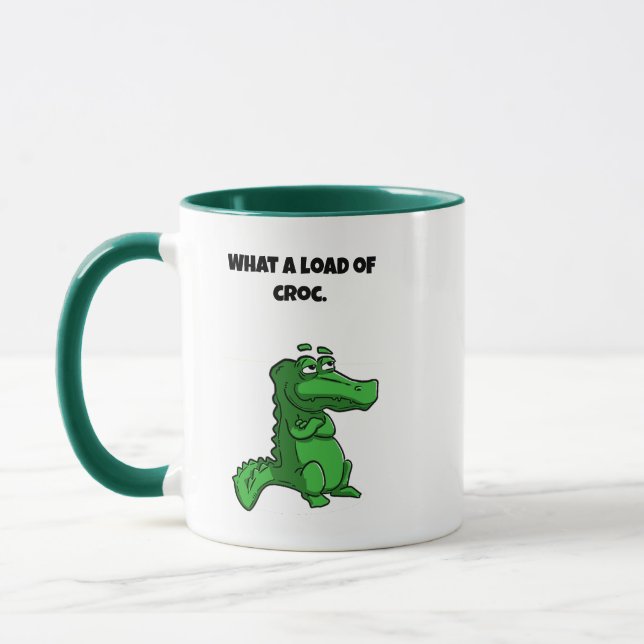 What a Load of Croc Funny Alligator Cartoon Mug (Left)