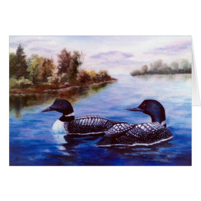 What A Pair Loon  Blank Card (Front Horizontal)