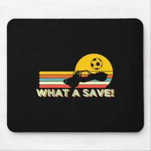 What A Retro Rocket Soccer Car League Mouse Pad