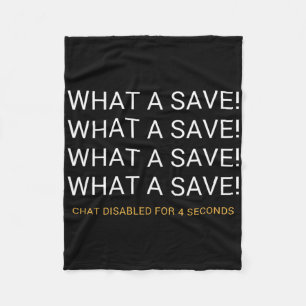 What A Save Chat Disabled Rocket Soccer Game Fleece Blanket