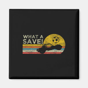 What A Save Vintage Retro Rocket Soccer Car League Magnet