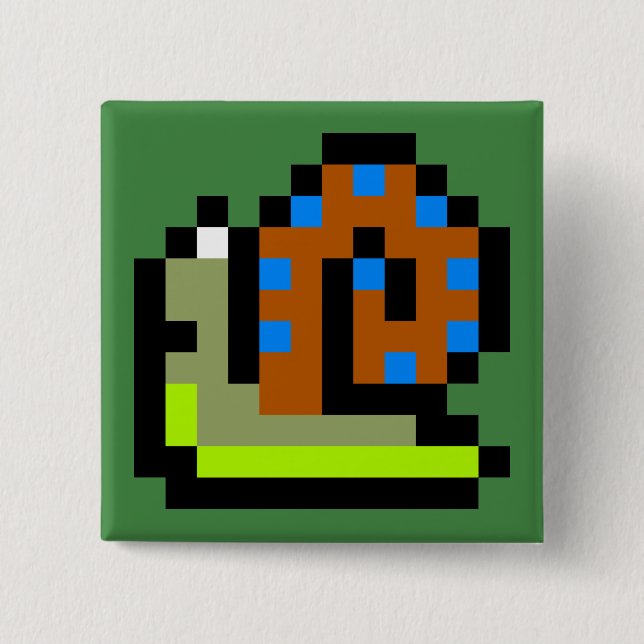 What a Swell Snail Shell! 2 Inch Square Button (Front)