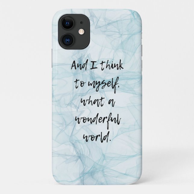 What a Wonderful World Blue Case-Mate iPhone Case (Back)