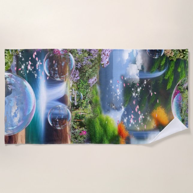 What a Wonderful World I live in Beach Towel (Front)