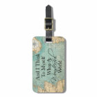 What A Wonderful World Luggage Tag - Vintage Map