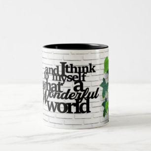 **WHAT A WONDERFUL WORLD** Two-Tone COFFEE MUG