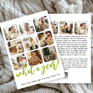 What a Year 12 Photo and Text Personalized Holiday Card