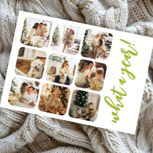 What a Year 12 Photo and Text Personalized Holiday Card