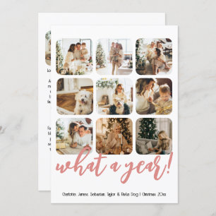 What a Year 12 Photo and Text Personalized Holiday Card