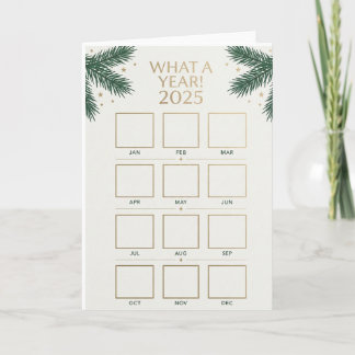 What A Year 2025 Photo Collage Holiday Greeting Ca Card