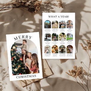 What A Year Card Photo Collage Christmas Card