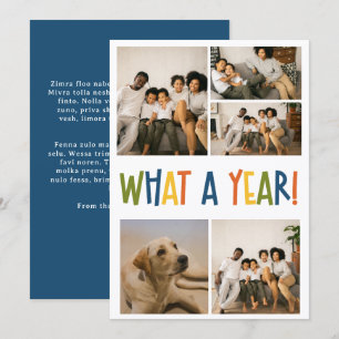 What a Year Christmas Personalized Photo Holiday Card