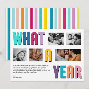 What a Year Colourful Memories Holiday Photo Card