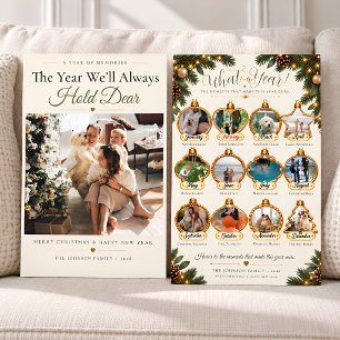 What a Year Family Year in Review Christmas Holiday Card