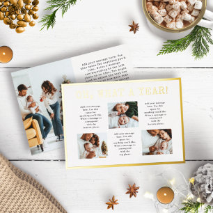 What A Year Foil Holiday Card