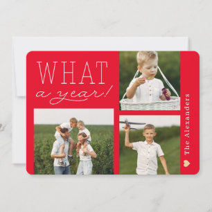 What A Year Holiday Photo Card