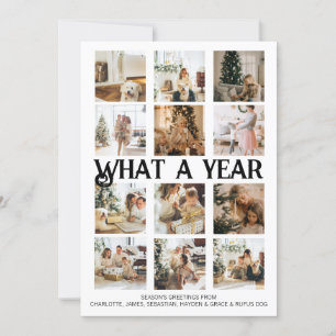 What a Year Photo Christmas Personalized Holiday Card