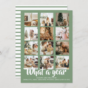 What a Year Photo Christmas Personalized Holiday Card