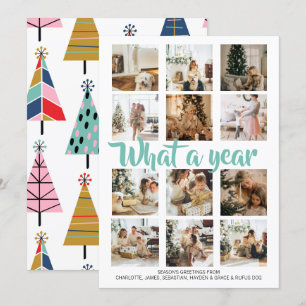 What a Year Photo Christmas Personalized Holiday Card