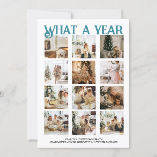 What a Year Photo Christmas Personalized Holiday Card