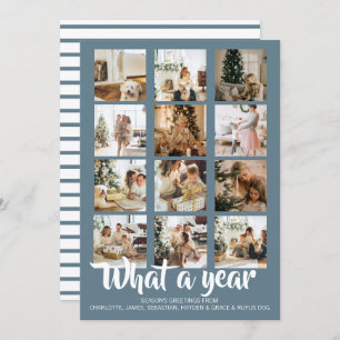 What a Year Photo Christmas Personalized Holiday Card