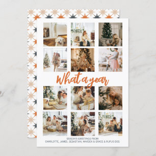 What a Year Photo Christmas Personalized Holiday Card