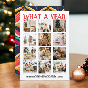 What a Year Photo Christmas Personalized Holiday Card