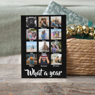 What a Year Photo Christmas Personalized Holiday Card