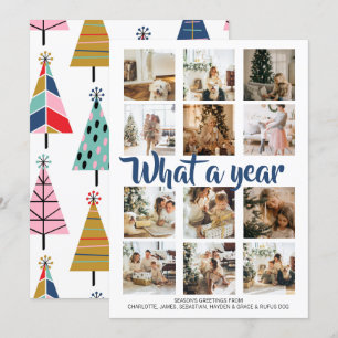What a Year Photo Christmas Personalized Holiday Card