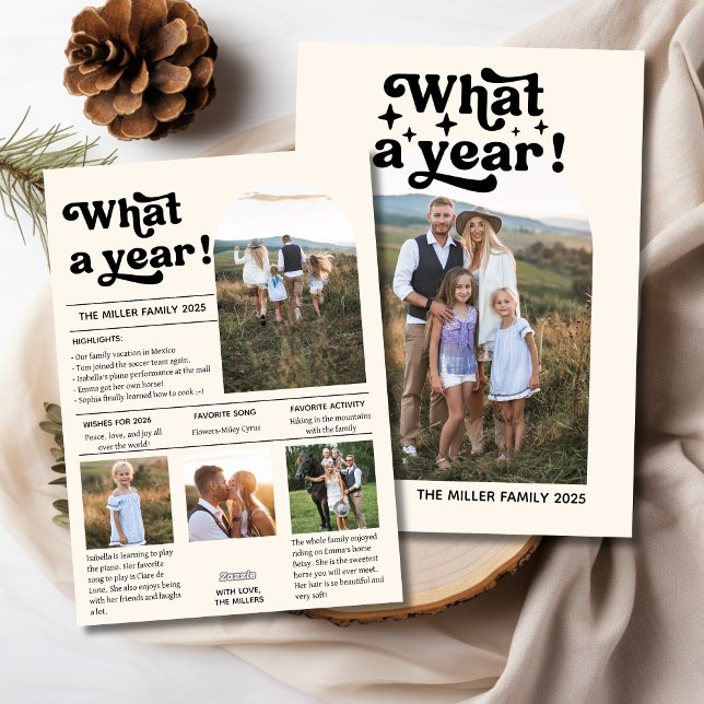 What a Year Photo Collage Personalized Christmas  Holiday Card (Creator Uploaded)