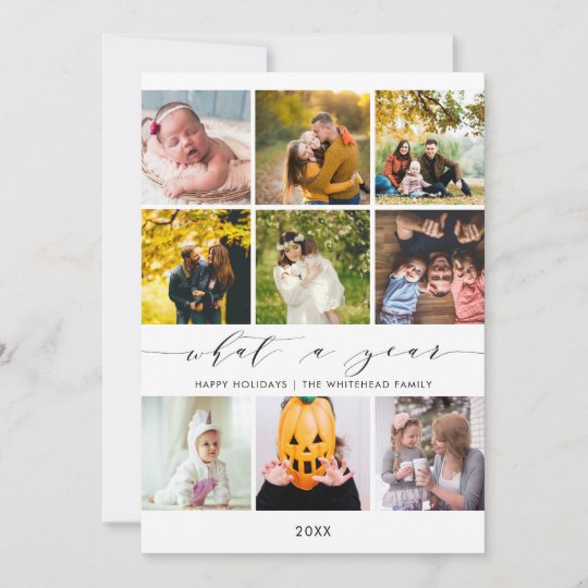 What a Year | Year in Review Happy Holidays Photos Holiday Card | Zazzle.ca