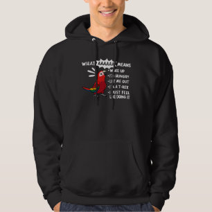 What AAAAAA Means I Screaming Scarlet Macaw Parrot Hoodie