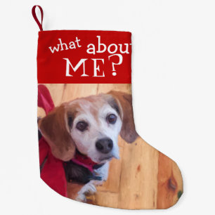 What About Me Pet Dog Cat Photo Funny Small Christmas Stocking