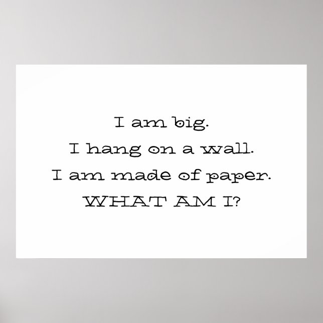 What am I? Poster (Front)