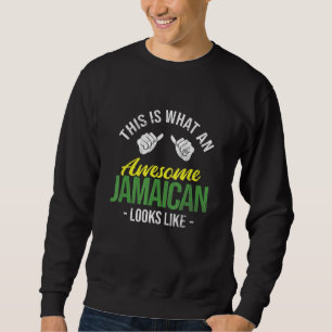 What An Awesome Jamaican Looks Rasta Flag Reggae J Sweatshirt