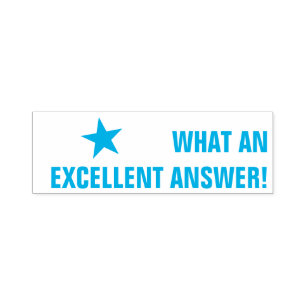 "WHAT AN EXCELLENT ANSWER!" Educator Rubber Stamp