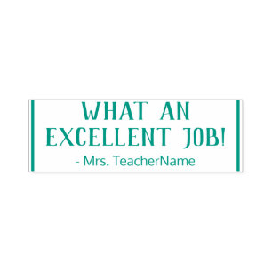 "WHAT AN EXCELLENT JOB!" Tutor Rubber Stamp