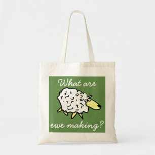 "What are ewe making?" Sheep Cartoon Project Bag