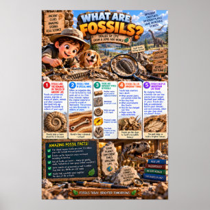 What Are Fossils Infographic Poster
