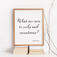 What are men to rocks and mountains Jane Austen