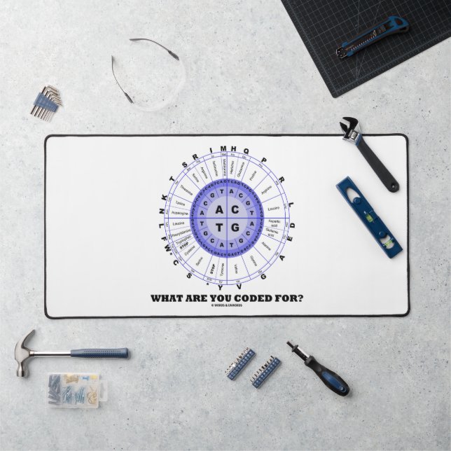 What Are You Coded For? Amino Acid Wheel Desk Mat (Workstation)