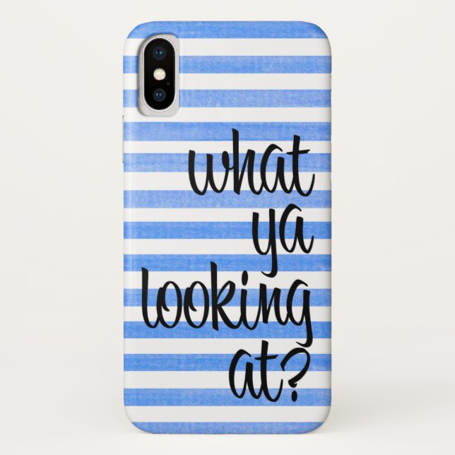 What Are You Looking At Striped iPhone X Case (Back)