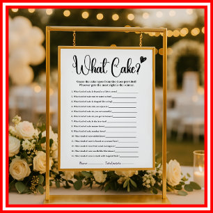 What Cake Bridal Shower Game Elegant Games